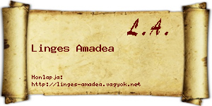 Linges Amadea névjegykártya