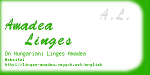 amadea linges business card